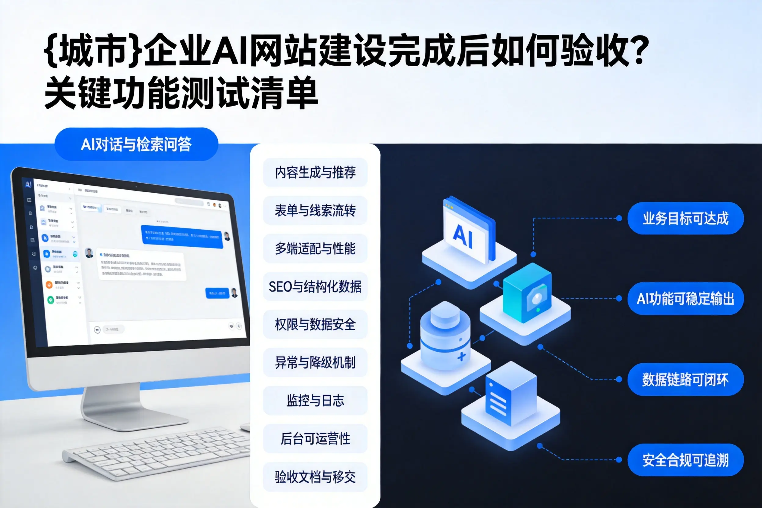 克孜勒苏企业AI网站建设完成后如何验收?关键功能测试清单