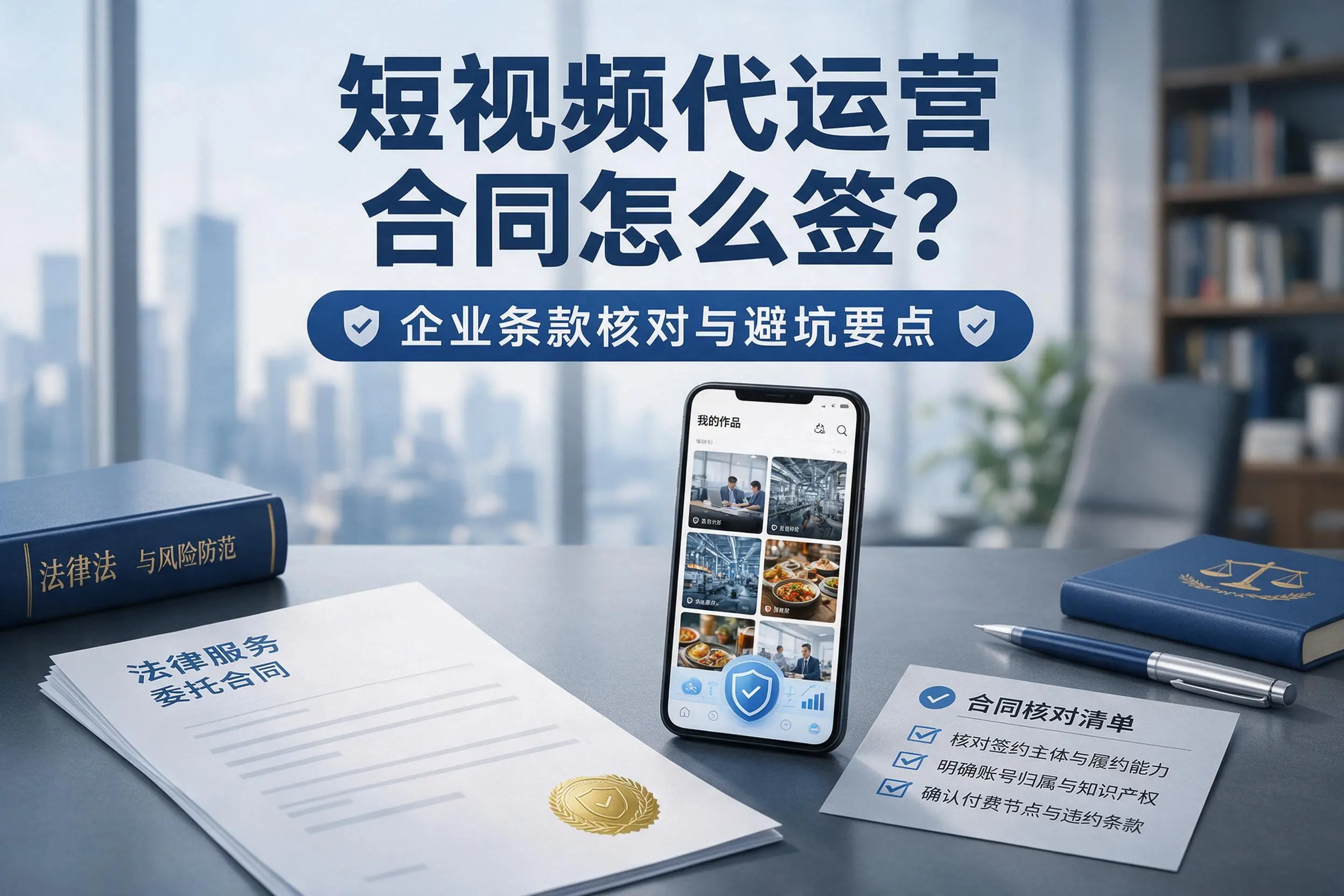 短视频代运营合同怎么签？克孜勒苏企业条款核对与避坑要点