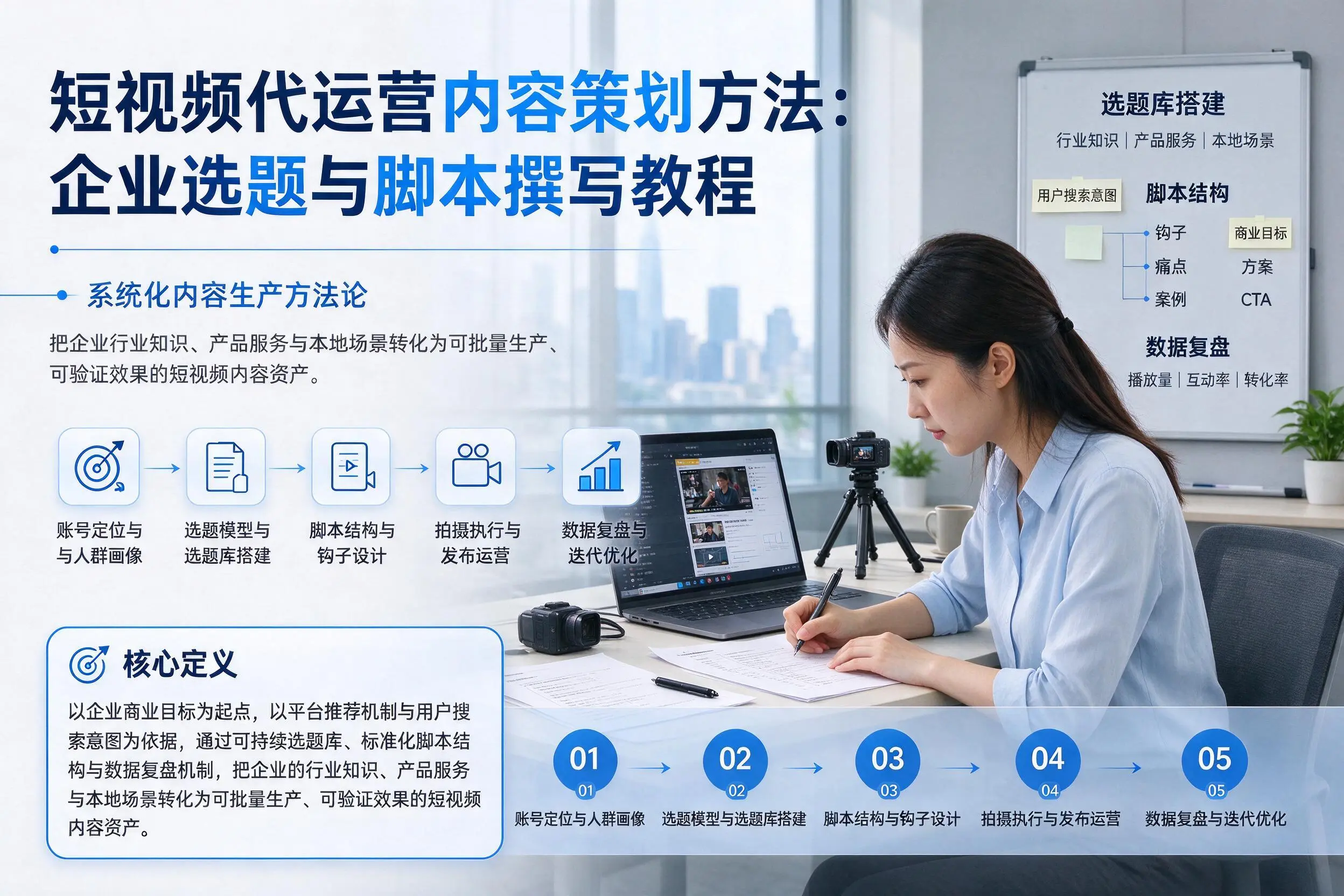 短视频代运营内容策划方法：克孜勒苏企业选题与脚本撰写教程