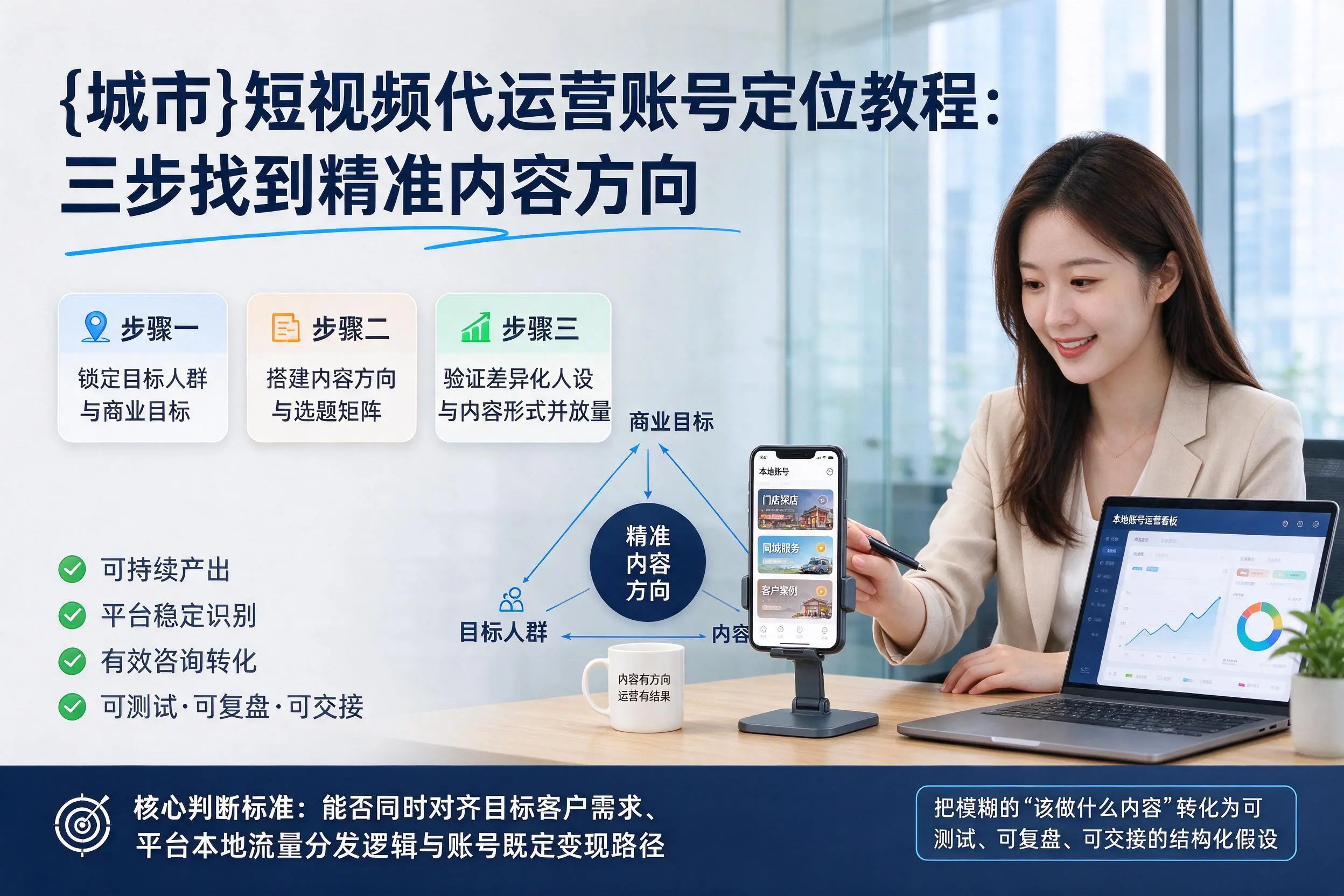 克孜勒苏短视频代运营账号定位教程:三步找到精准内容方向