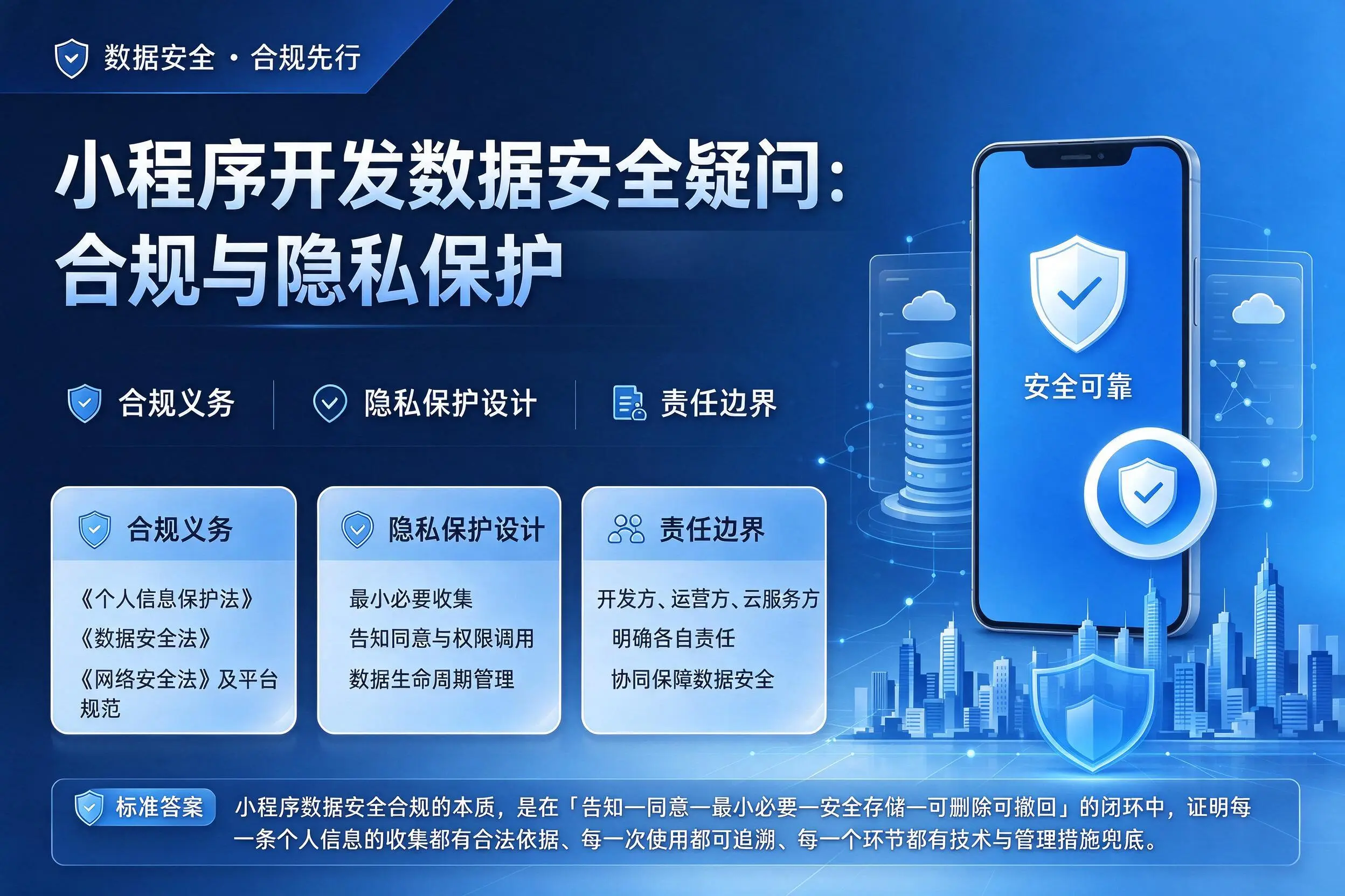 克孜勒苏小程序开发数据安全疑问：合规与隐私保护