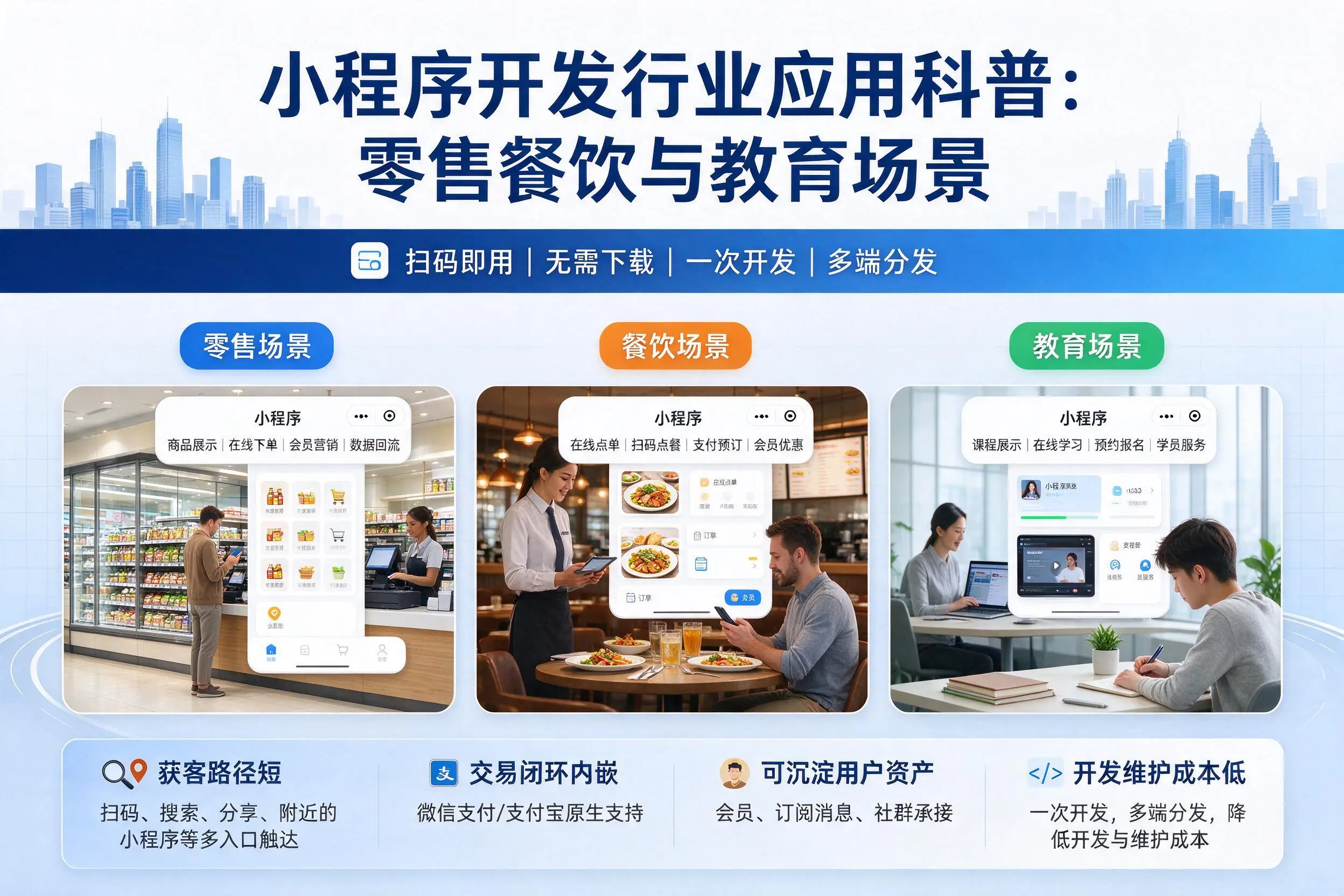 克孜勒苏小程序开发行业应用科普:零售餐饮与教育场景