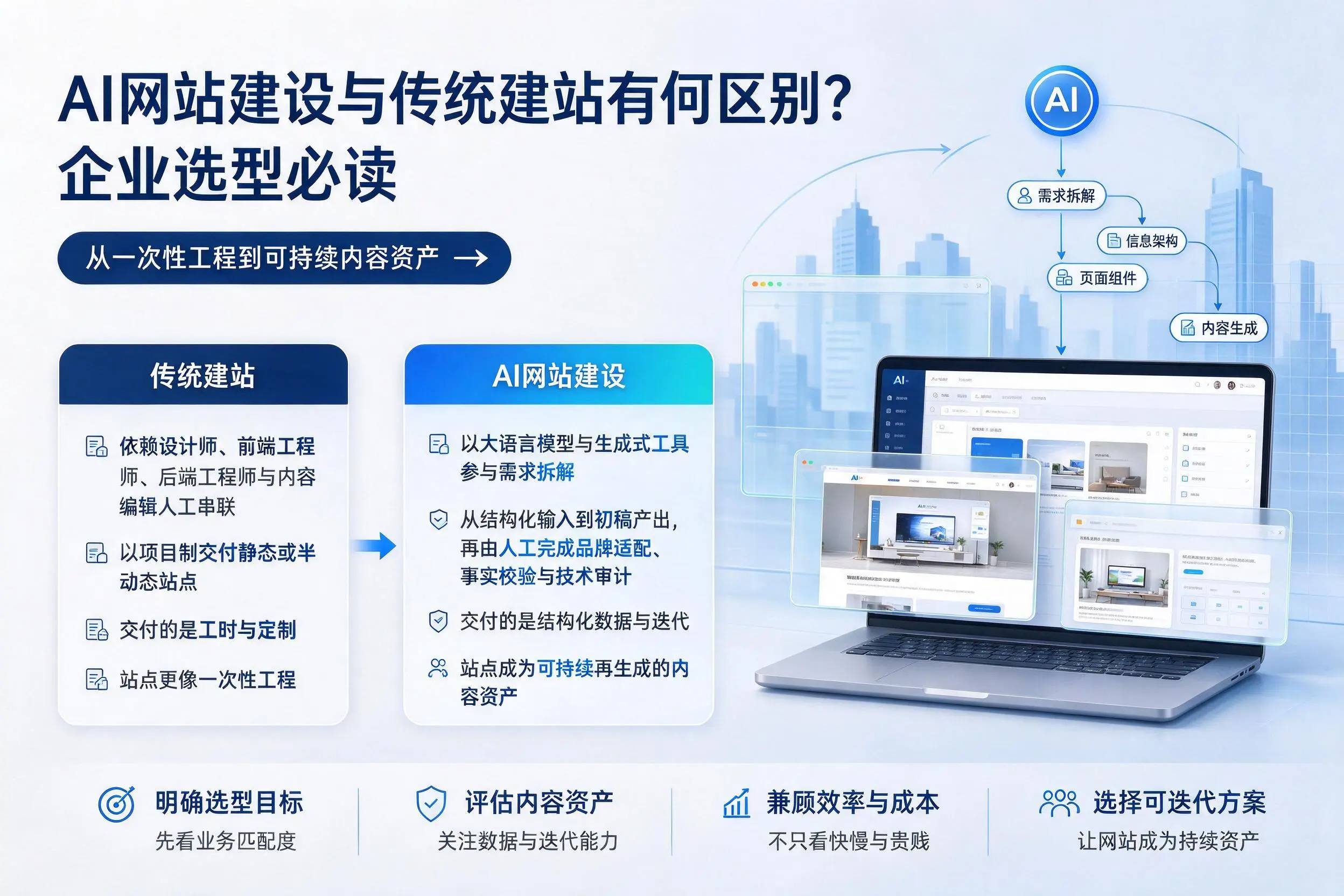 AI网站建设与传统建站有何区别？克孜勒苏企业选型必读