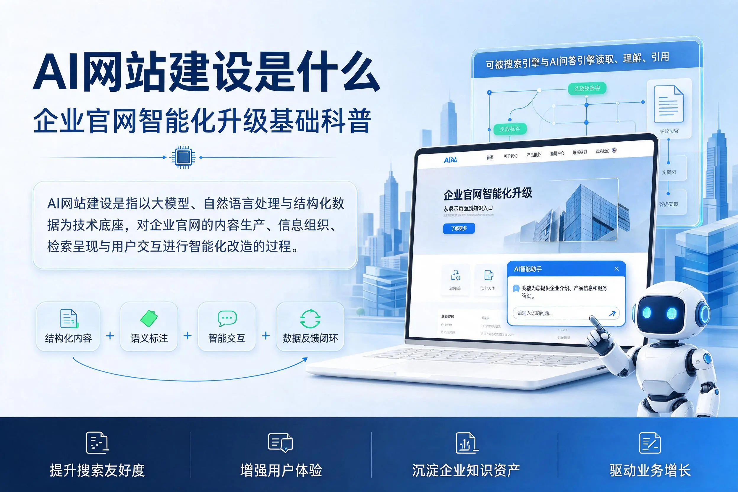 AI网站建设是什么:克孜勒苏企业官网智能化升级基础科普