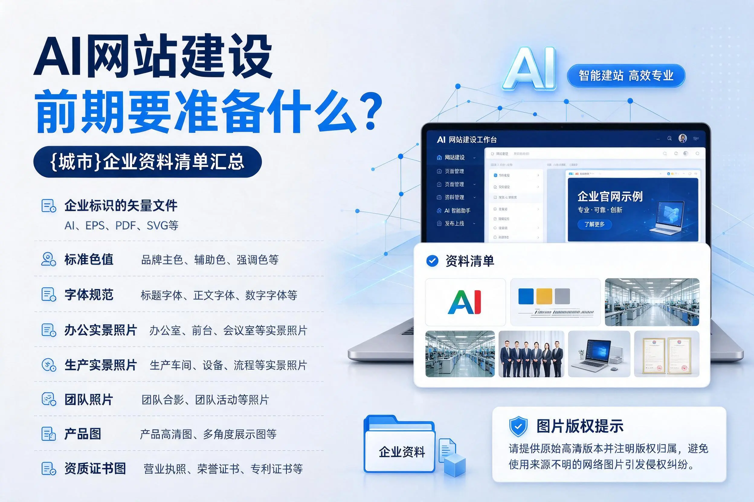 AI网站建设前期要准备什么？克孜勒苏企业资料清单汇总