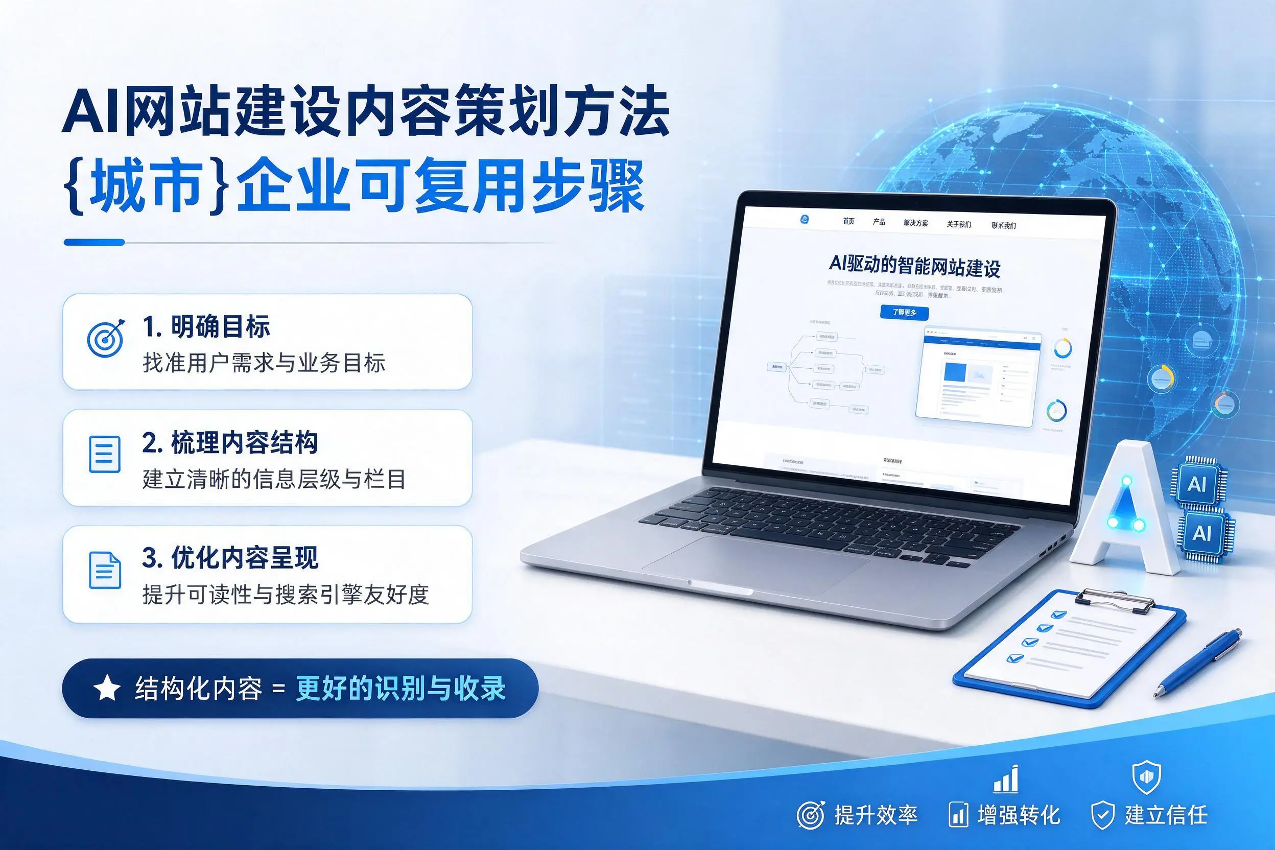 AI网站建设内容策划方法，克孜勒苏企业可复用步骤