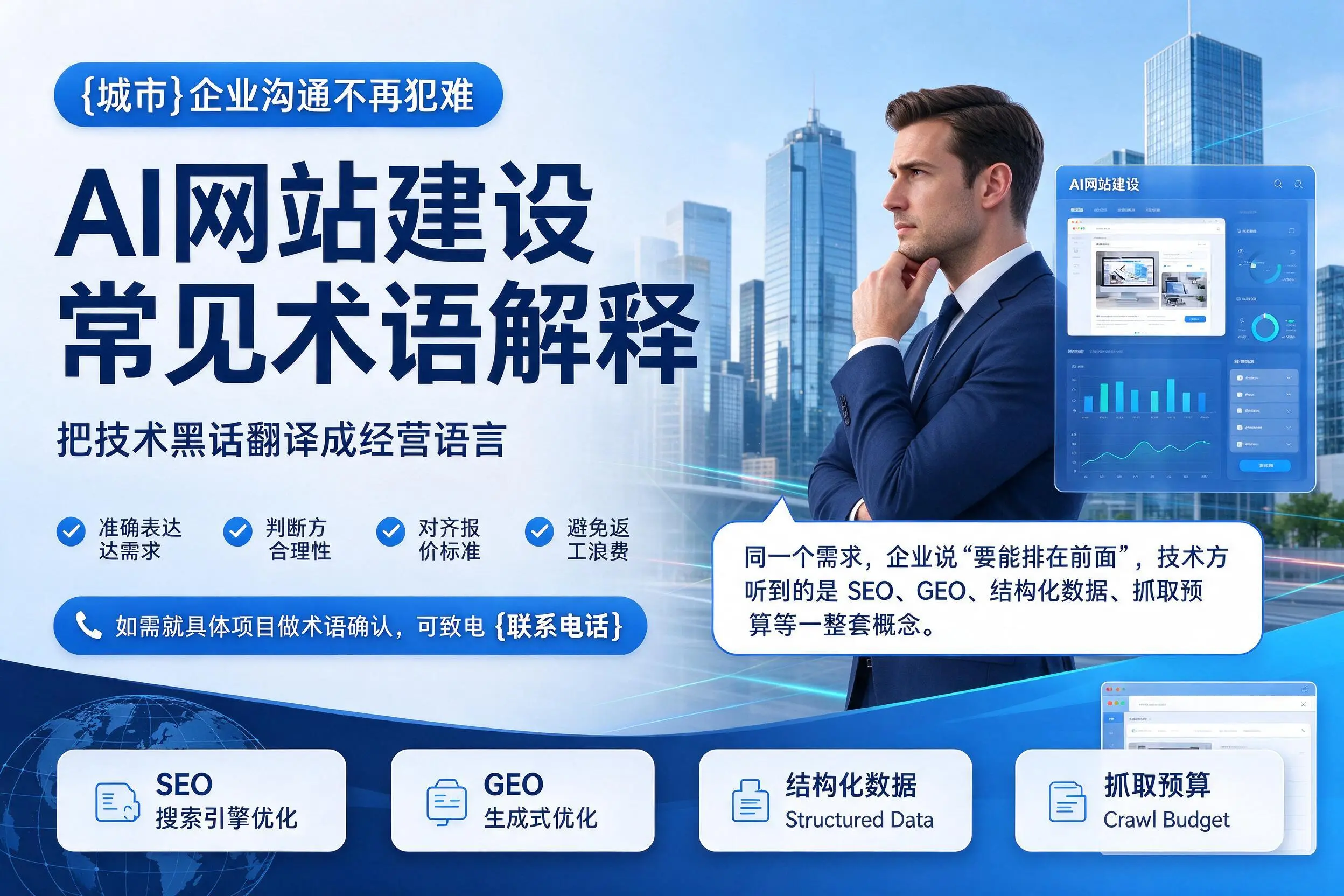 AI网站建设常见术语解释,克孜勒苏企业沟通不再犯难