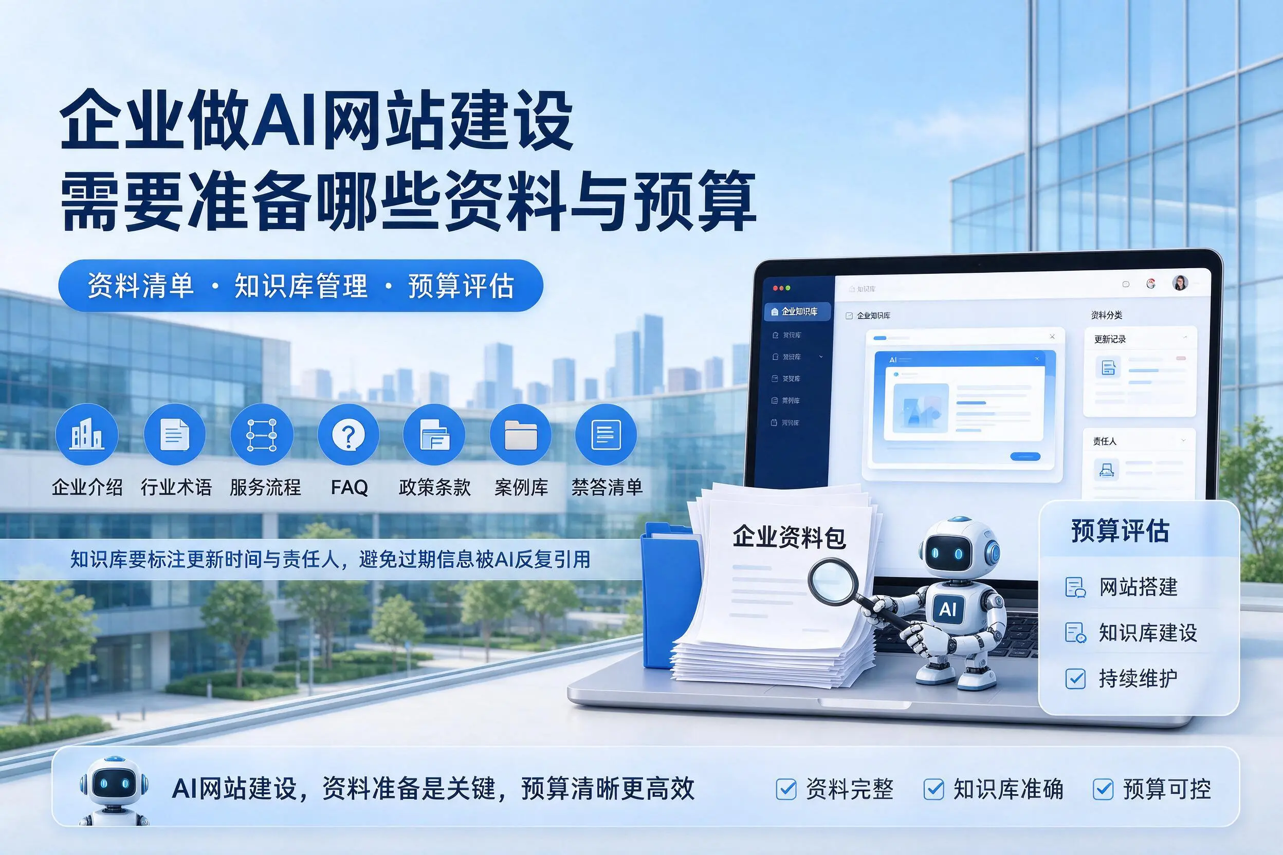 克孜勒苏企业做AI网站建设需要准备哪些资料与预算