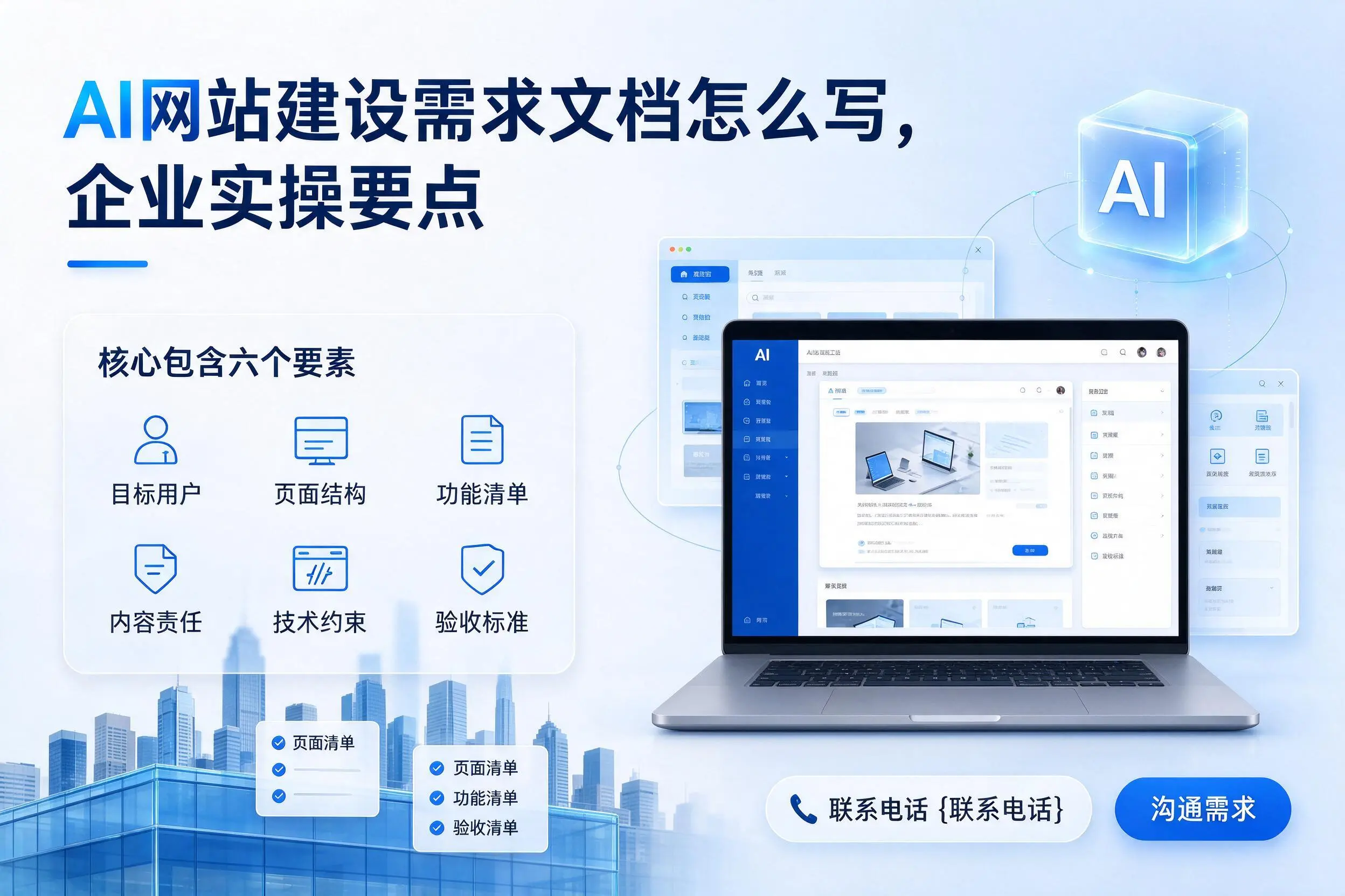 AI网站建设需求文档怎么写，克孜勒苏企业实操要点